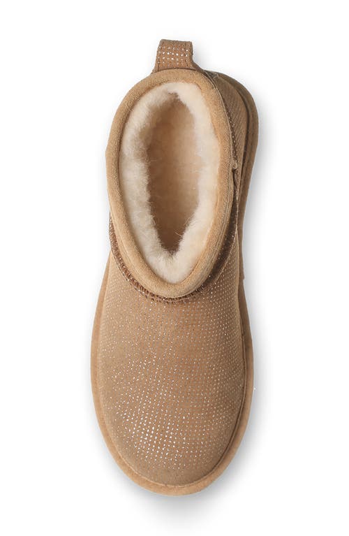 Bearpaw Leopard Print Genuine Shearling Lined Bootie In Brown