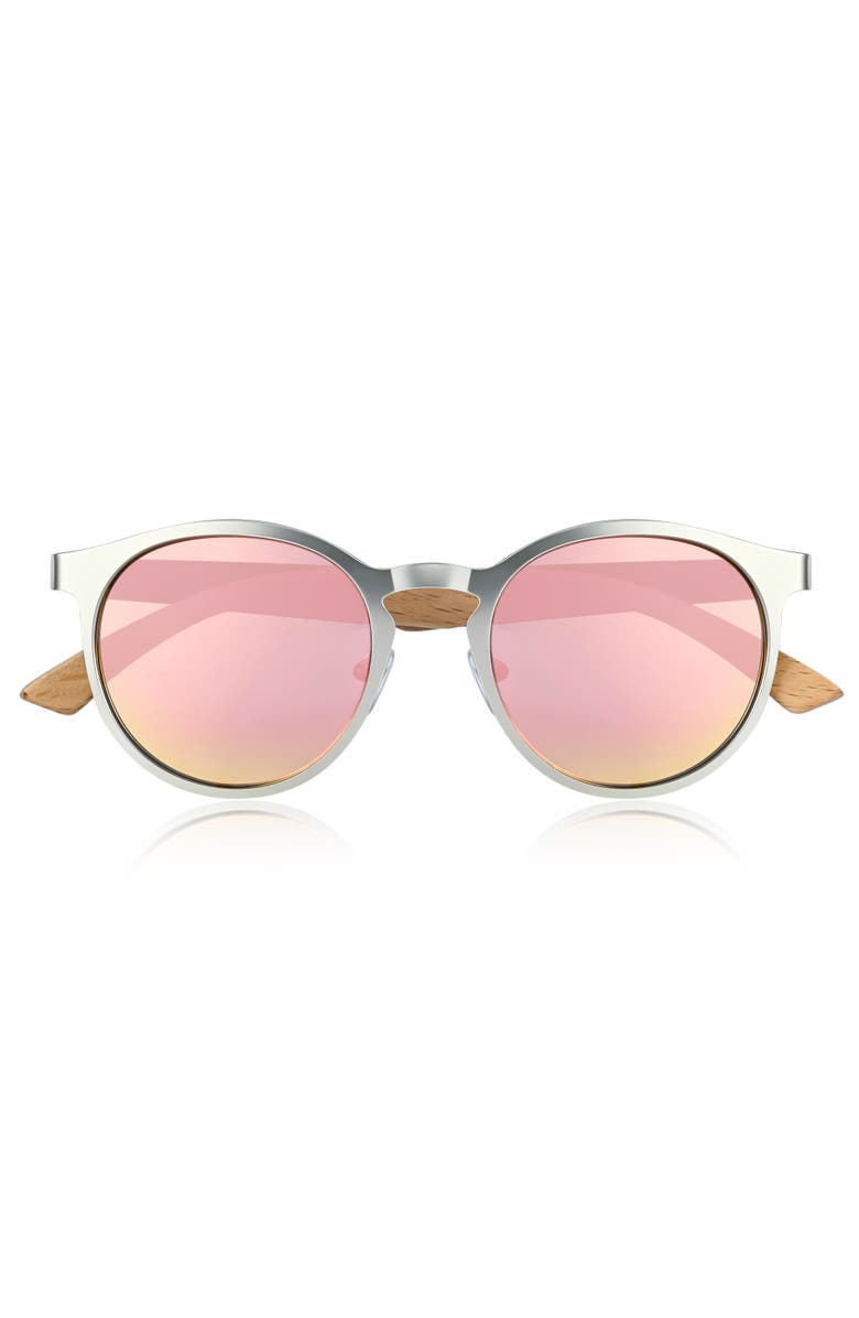 EARTH WOOD Positano Polarized Sunglasses, Alternate, color, Zebra/Brown