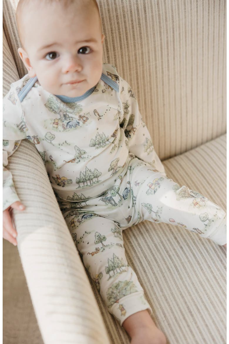 Hundred Acre Wood Print Long Sleeve Bodysuit, Alternate, color, HUNDRED ACRE WOOD