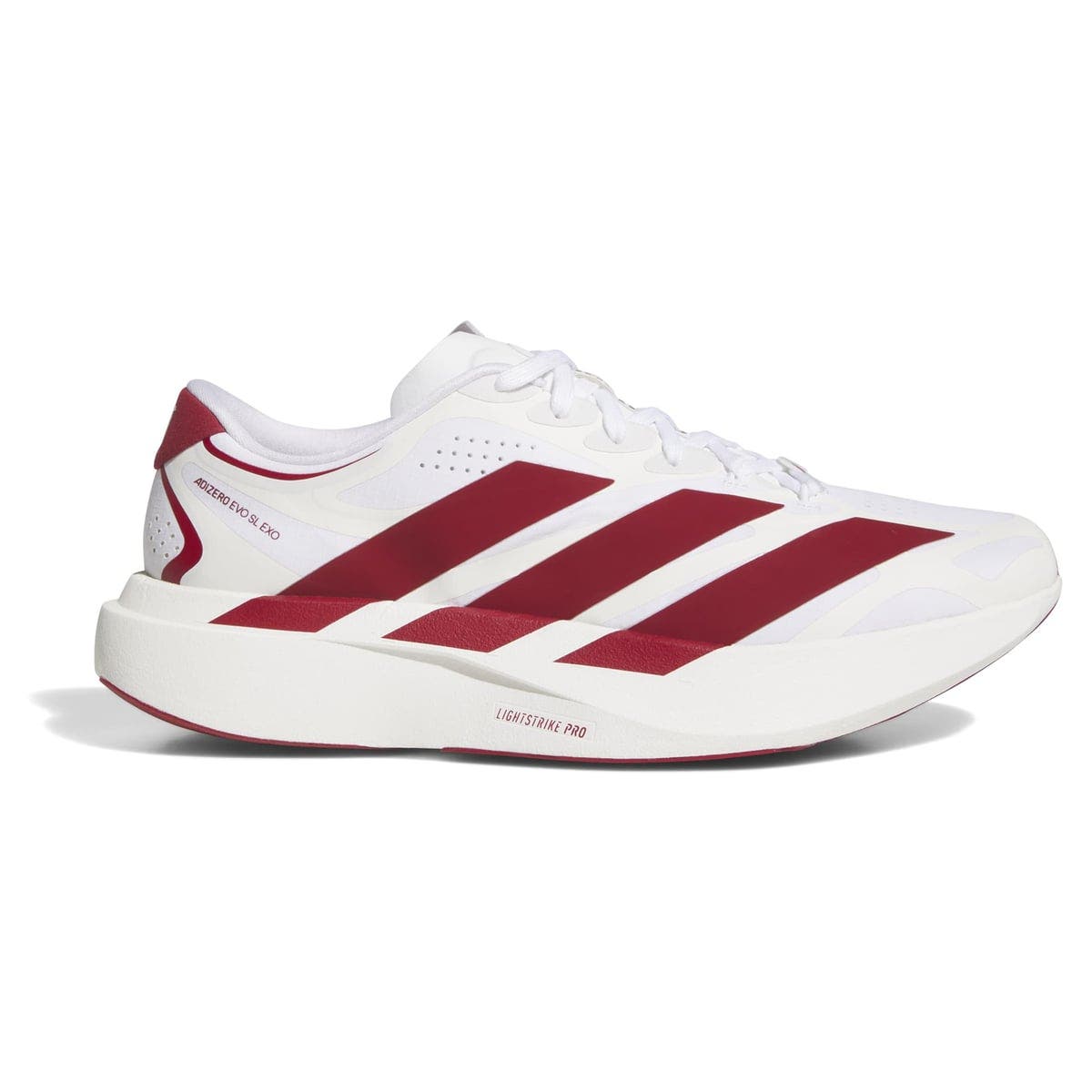 Unisex adidas  White Indiana Hoosiers Adizero EVO SL EXO Sneakers, Alternate, color, White
