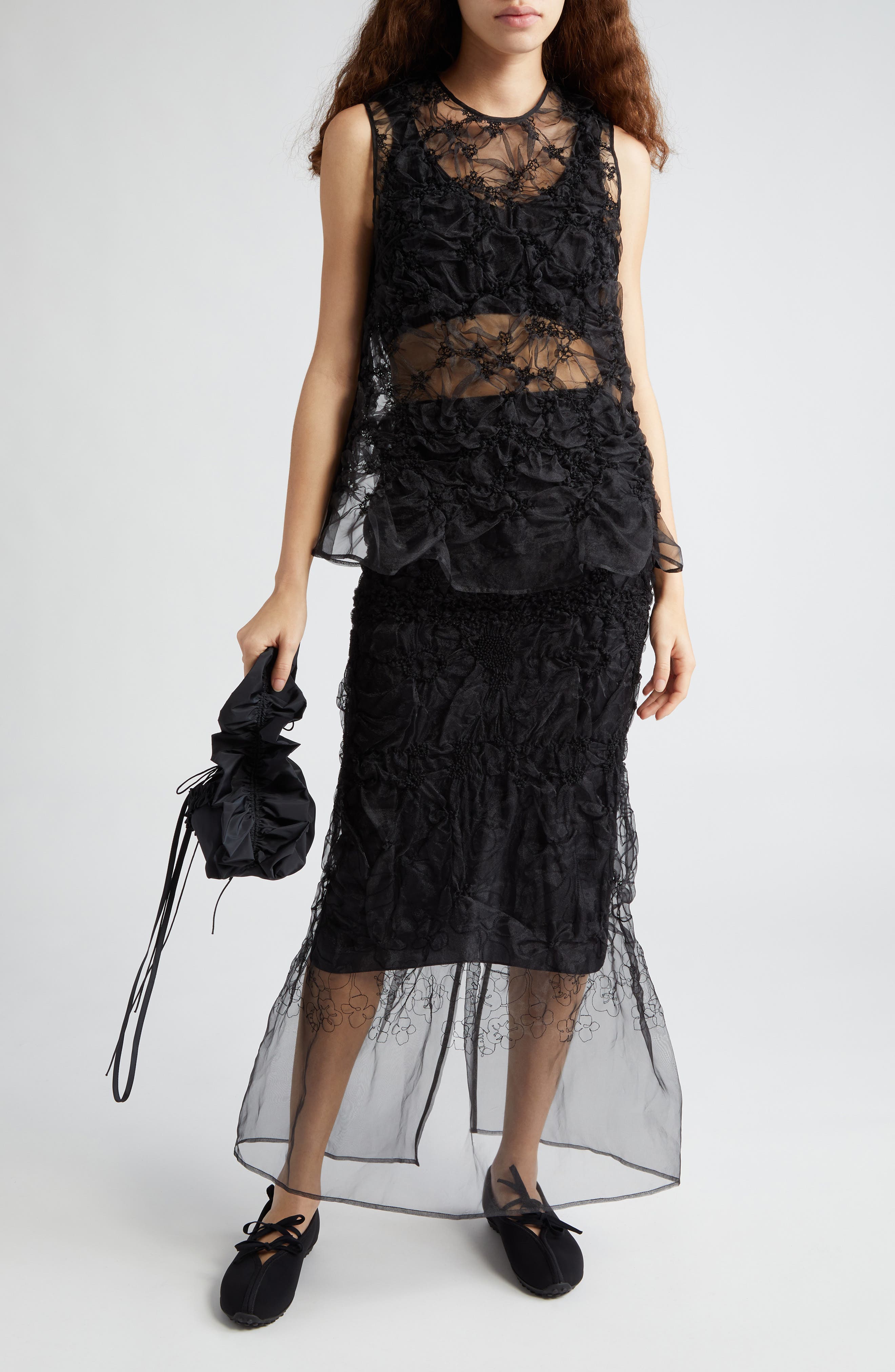 Cecilie Bahnsen Small Gathered Handle Bag, Alternate, color, 