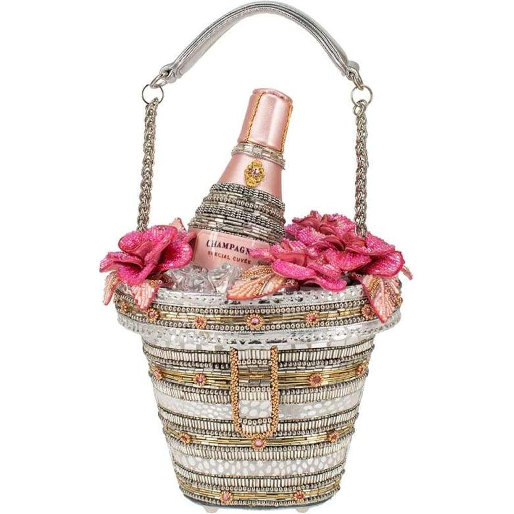 Mary Frances Accessories Champagne On Ice Top Handle Handbag In Silver
