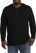 Harbor Bay by DXL Big & Tall Wicking Long-Sleeve Henley Shirt