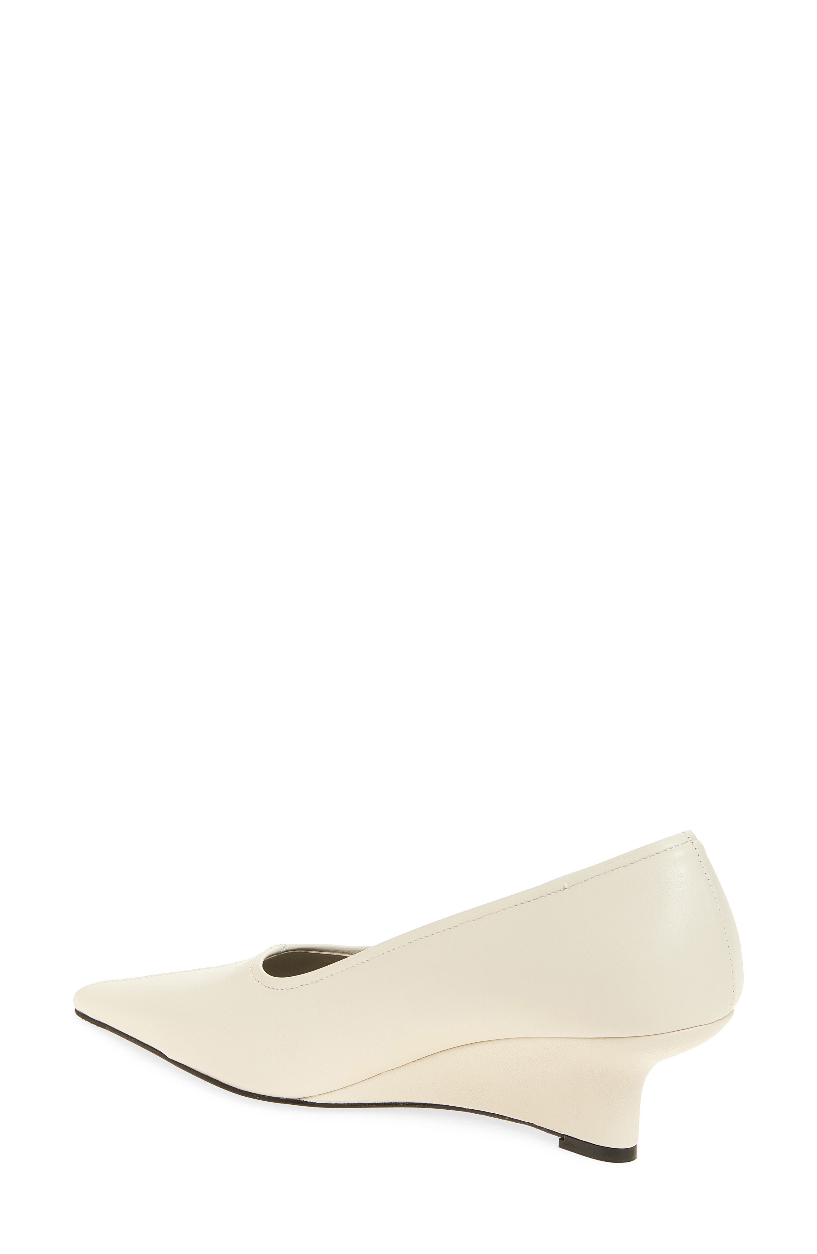 Pointed Toe Wedge Pump, Alternate, color, WHITE