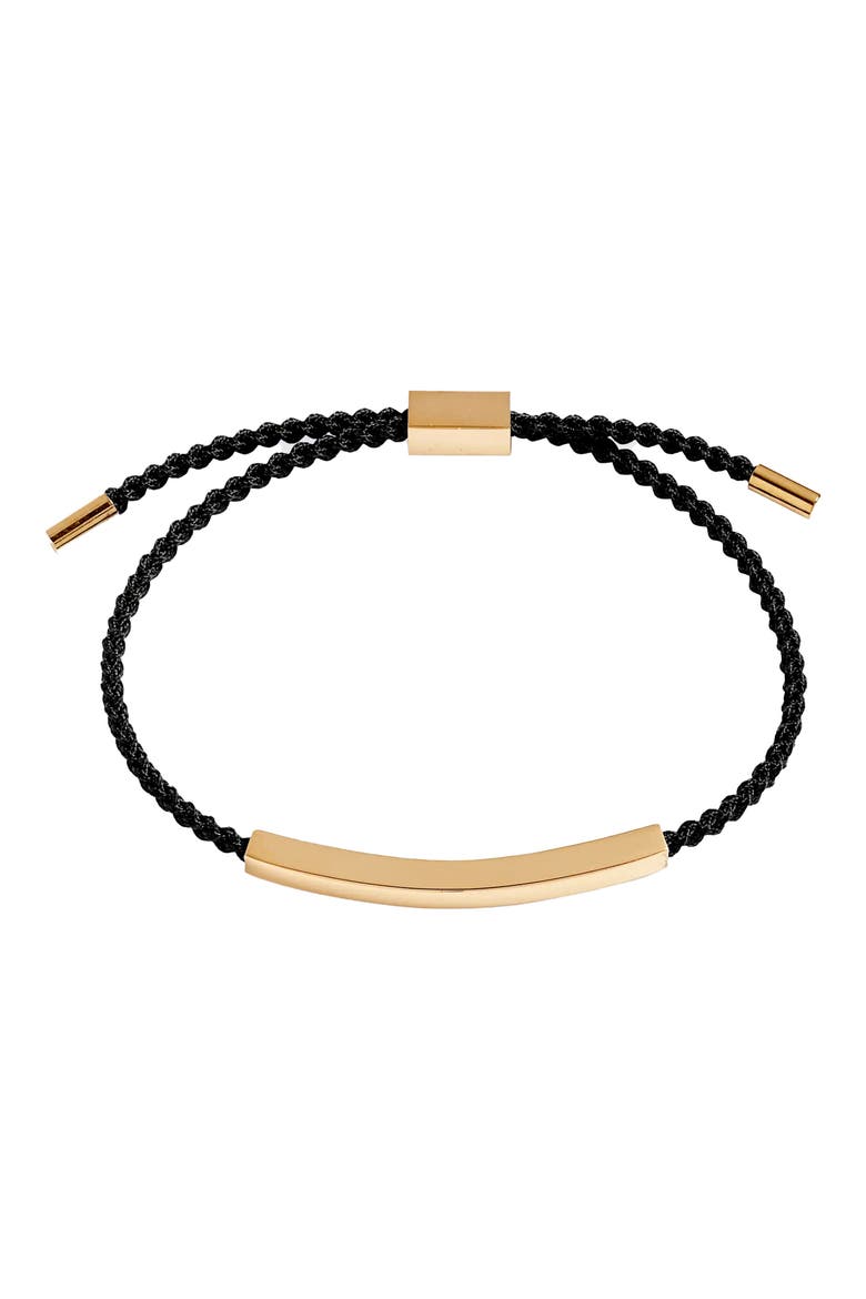 Braided Slider Bracelet, Main, color, BLACK