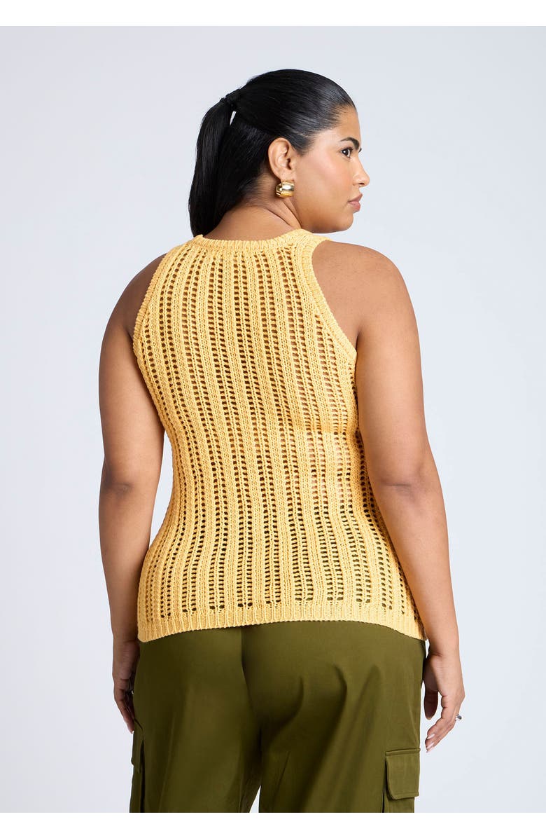 ELOQUII Crochet Knitted Tank, Main, color, 