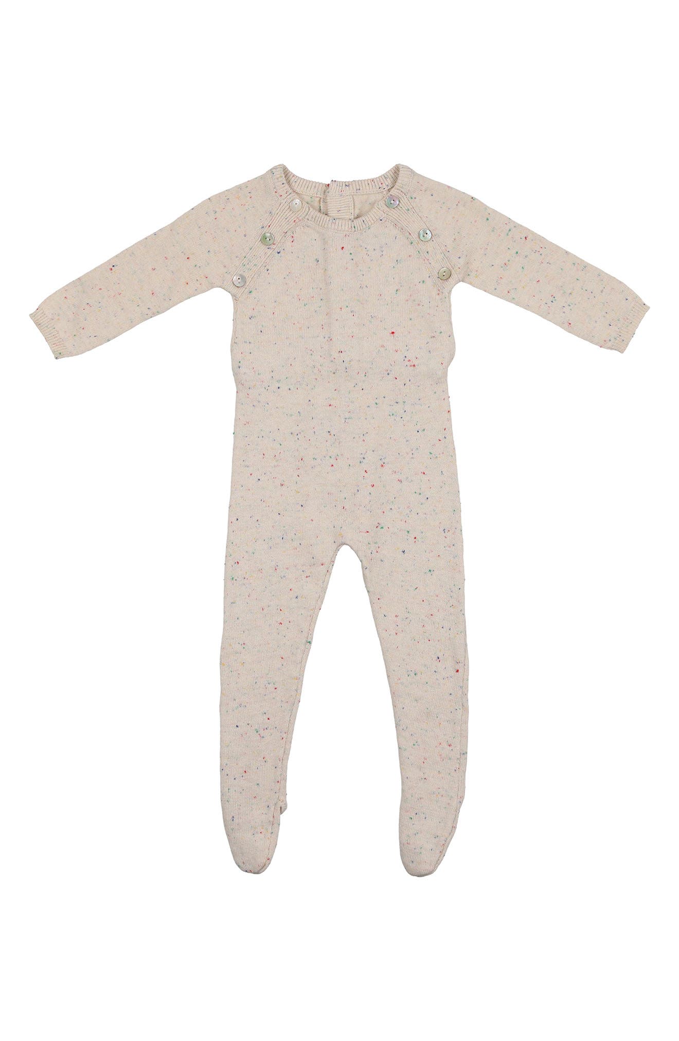 Manière Heathered Speckled Fitted One-Piece Pajamas