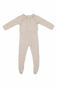 Manière Heathered Speckled Fitted One-Piece Pajamas