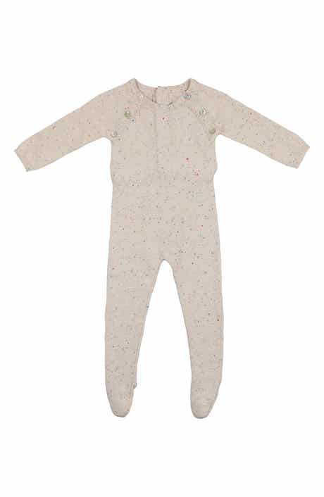 Manière Heathered Speckled Fitted One-Piece Pajamas