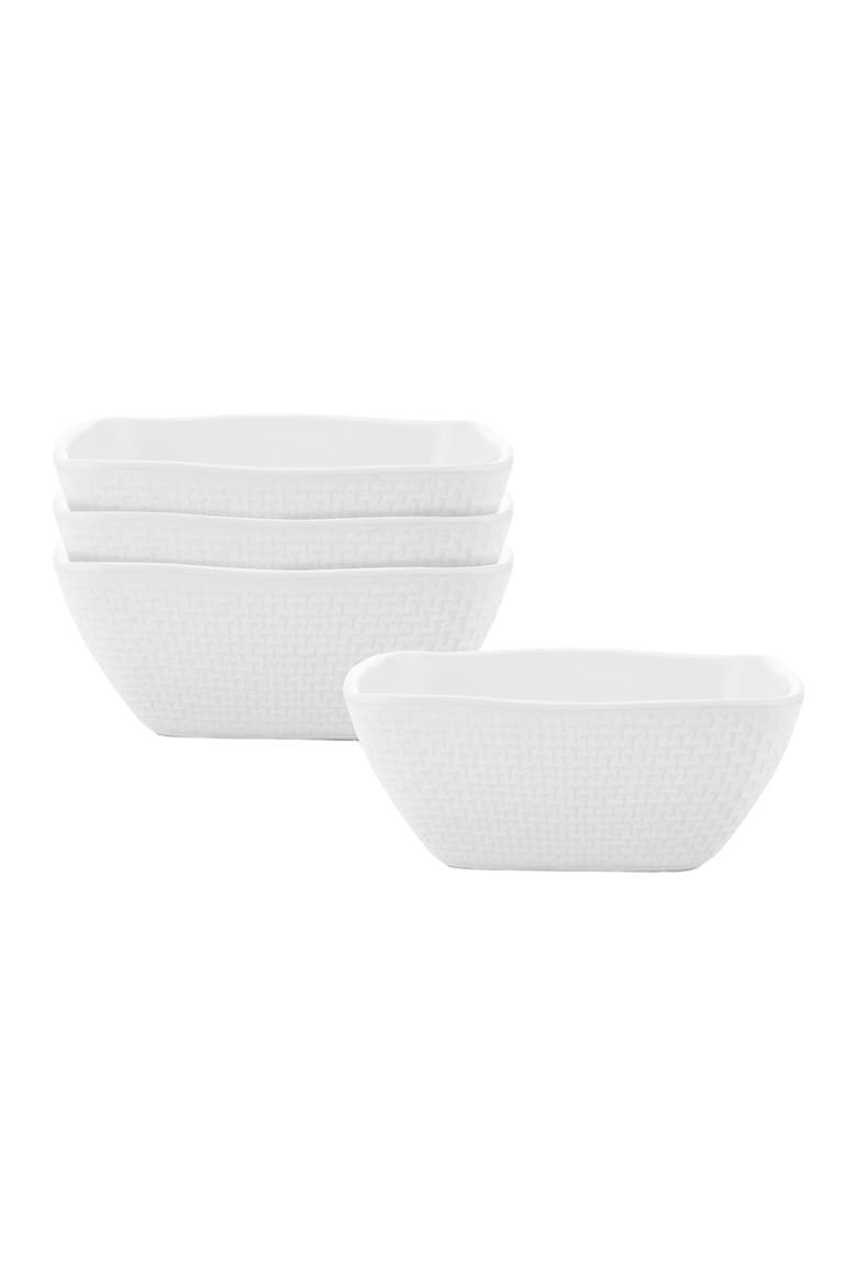 Olivia Stoneware 4-Piece Bowl Set, Main, color, White