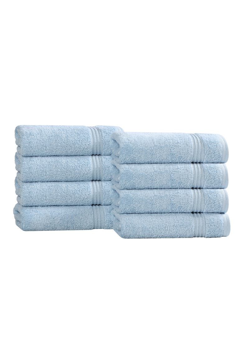 8-Pack Hand Towel Set, Main, color, LIGHT BLUE
