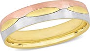 Julianna B. Men's Marquise Design Satin Finish Band 14k