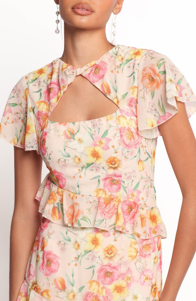 Petal & Pup Leila Peony Flutter Sleeve Cocktail Dress, Alternate, color, Peony