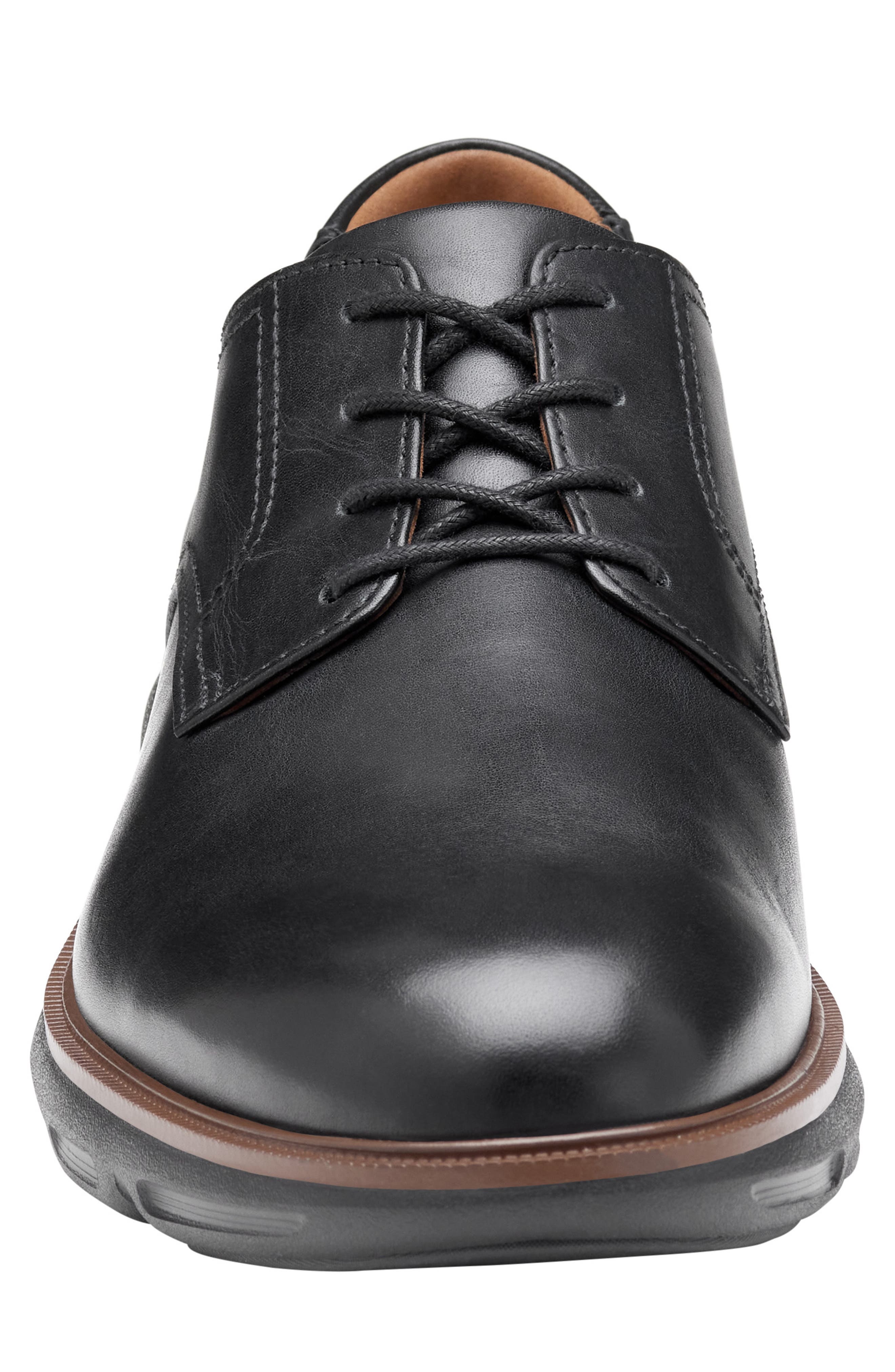 Johnston & Murphy Larkin Plain Toe Derby, Alternate, color, Black Italian Calfskin