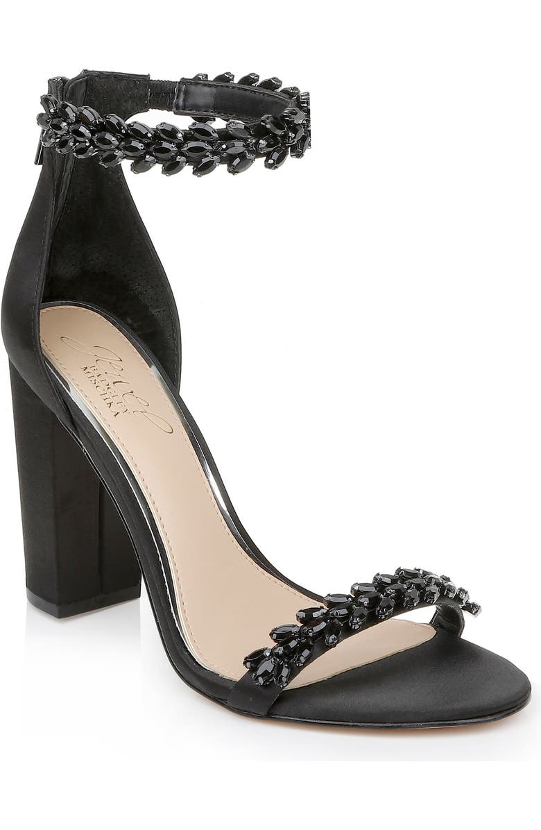 Jewel Badgley Mischka Jewel by Badgley Mischka Mayra Embellished Ankle Strap Sandal, Main, color,