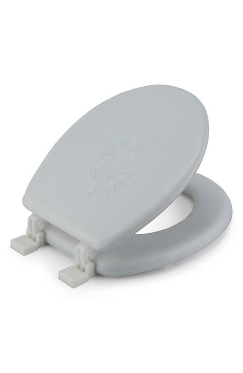 Embroidered Padded Soft Round Toilet Seat