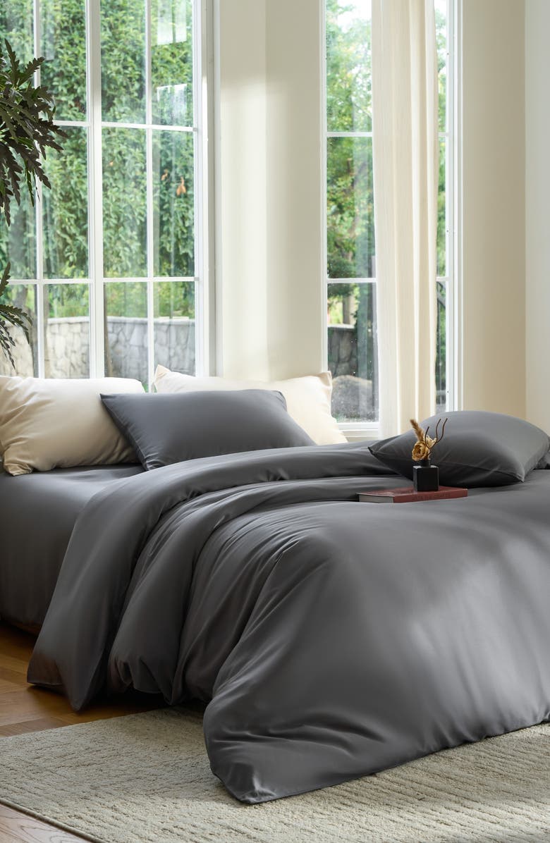 Sijo Sateen Duvet Cover, Alternate, color, Storm