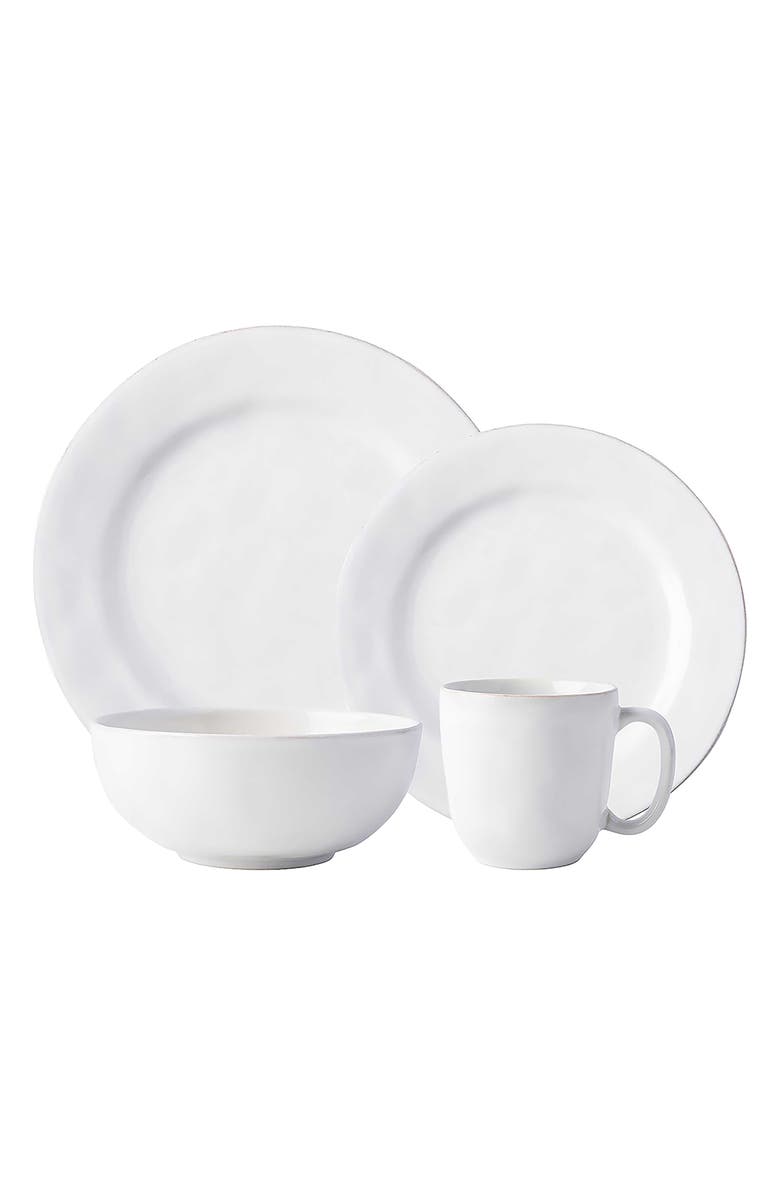 Juliska Puro 4-Piece Place Setting, Main, color, Whitewash