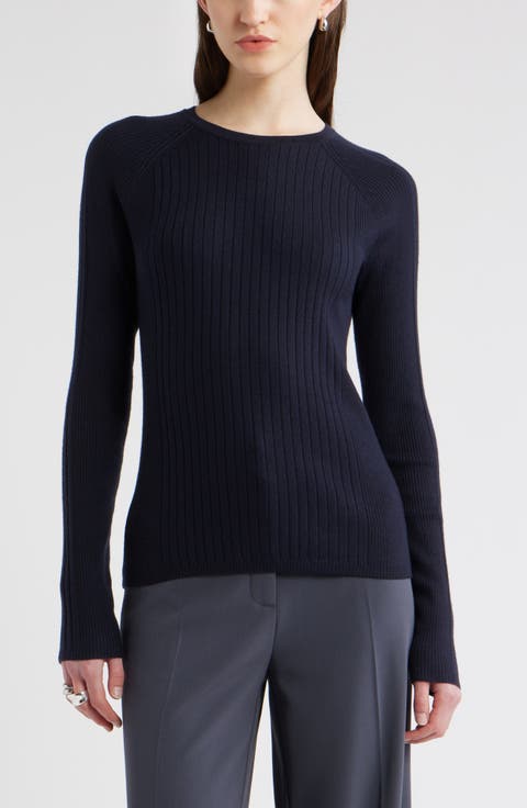 Rib Wool Blend Sweater
