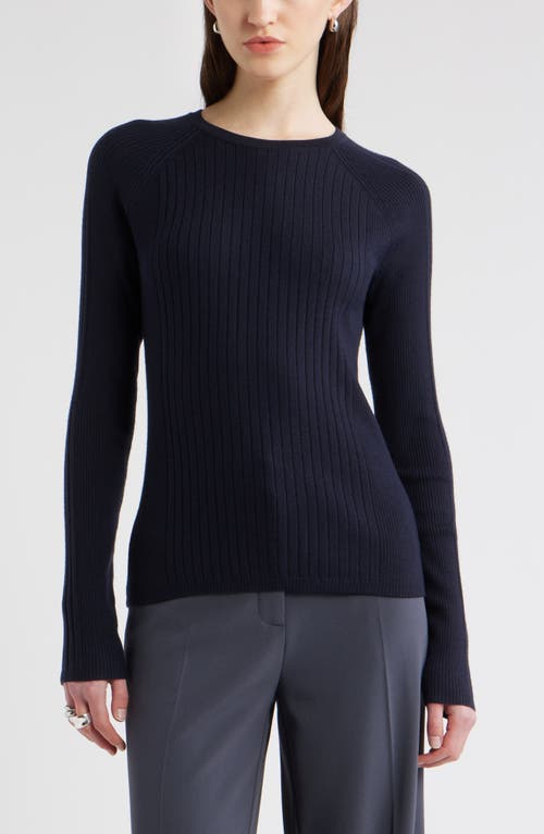Nordstrom Rib Wool Blend Sweater In Blue