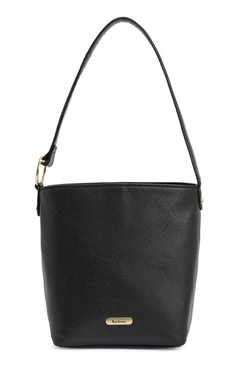 Cedar Leather Bucket Tote