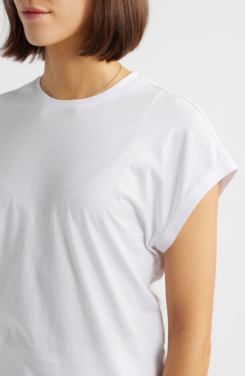 FRAME Stripe Supima<sup>®</sup> Cotton Muscle T-Shirt, Alternate, color, Powder Blue Multi