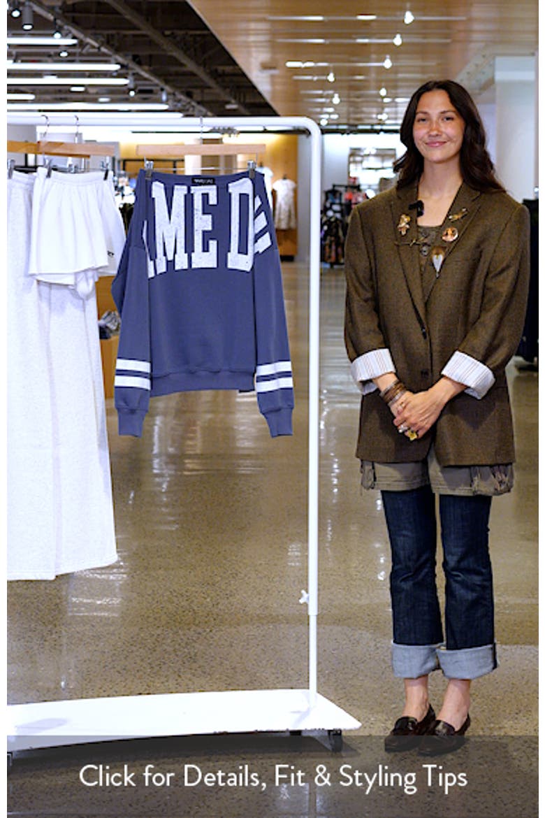 Game Day Off the Shoulder Graphic Sweatshirt video