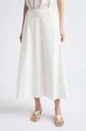 POSSE Harriet Eyelet Detail Cotton Skirt