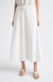 POSSE Harriet Eyelet Detail Cotton Skirt