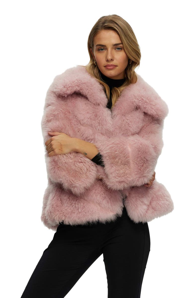 GORSKI Cashmere Goat Diagonal Jacket, Alternate, color, Light Pink