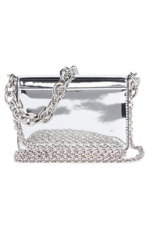 Kate Spade New York Natasha Metallic Leather Card Case Crossbody Bag In Silver