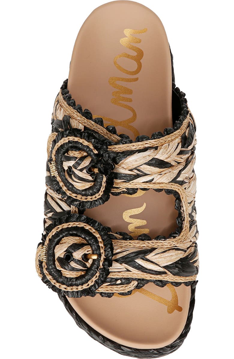 Sam Edelman Reina Slide Sandal, Alternate, color, Black/ Natural