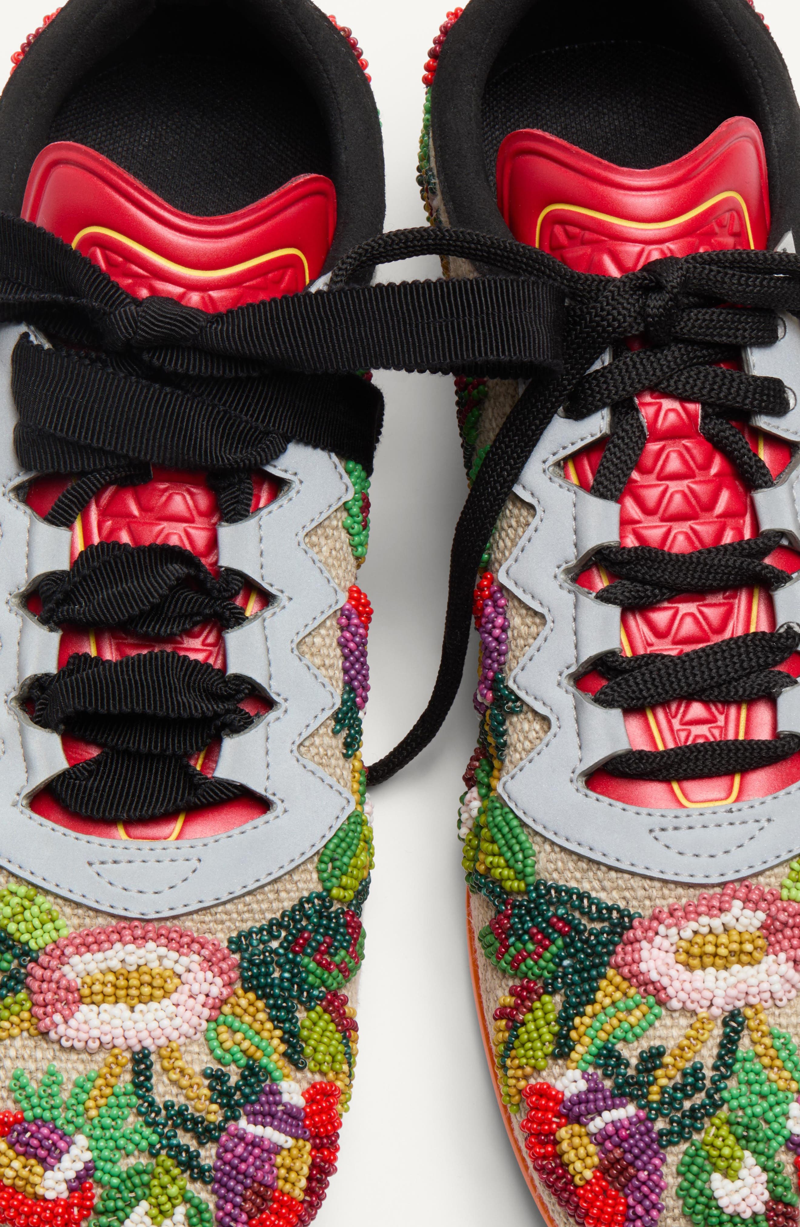 Valentino Garavani Chromathon Beaded Sneaker, Alternate, color, 