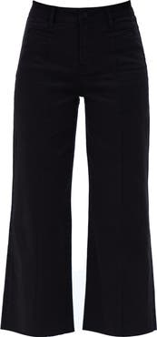 Bayeas Seamed High Waist Raw Hem Crop Wide Leg Jeans