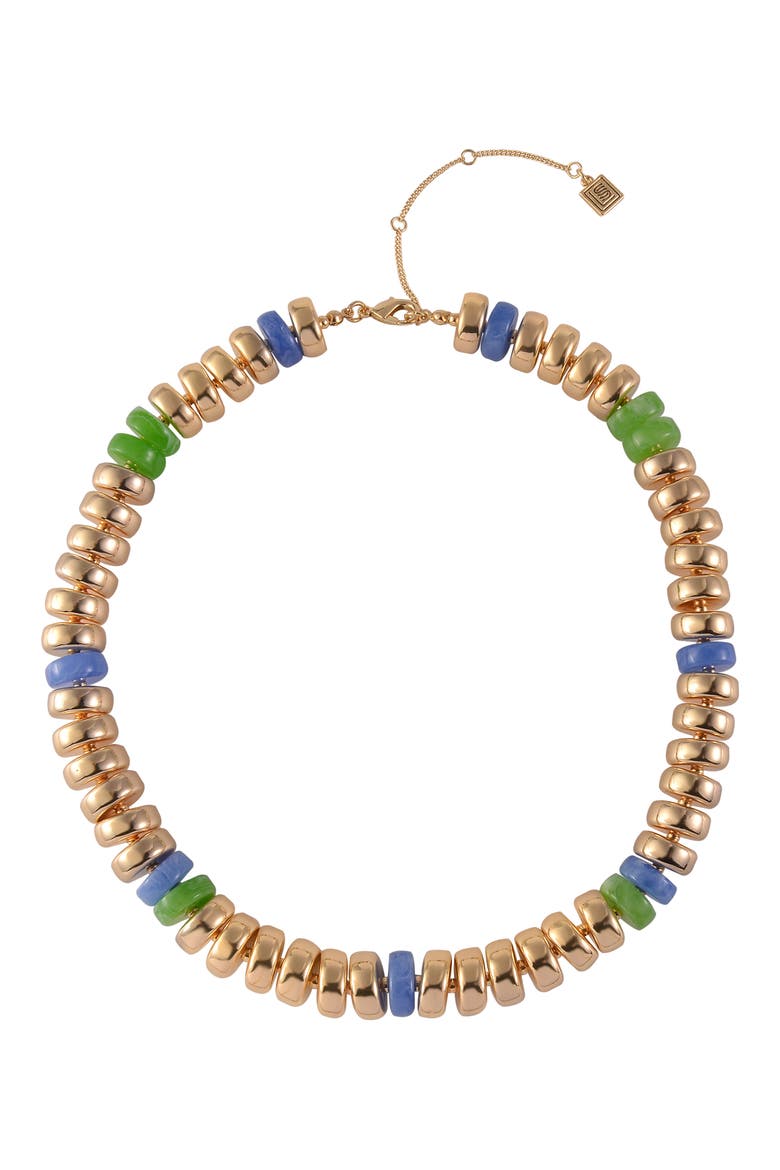 Disc Collar Necklace, Main, color, GOLD MULTI