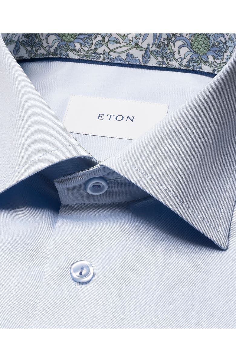 Eton Slim Fit Twill Dress Shirt, Alternate, color, Light Blue