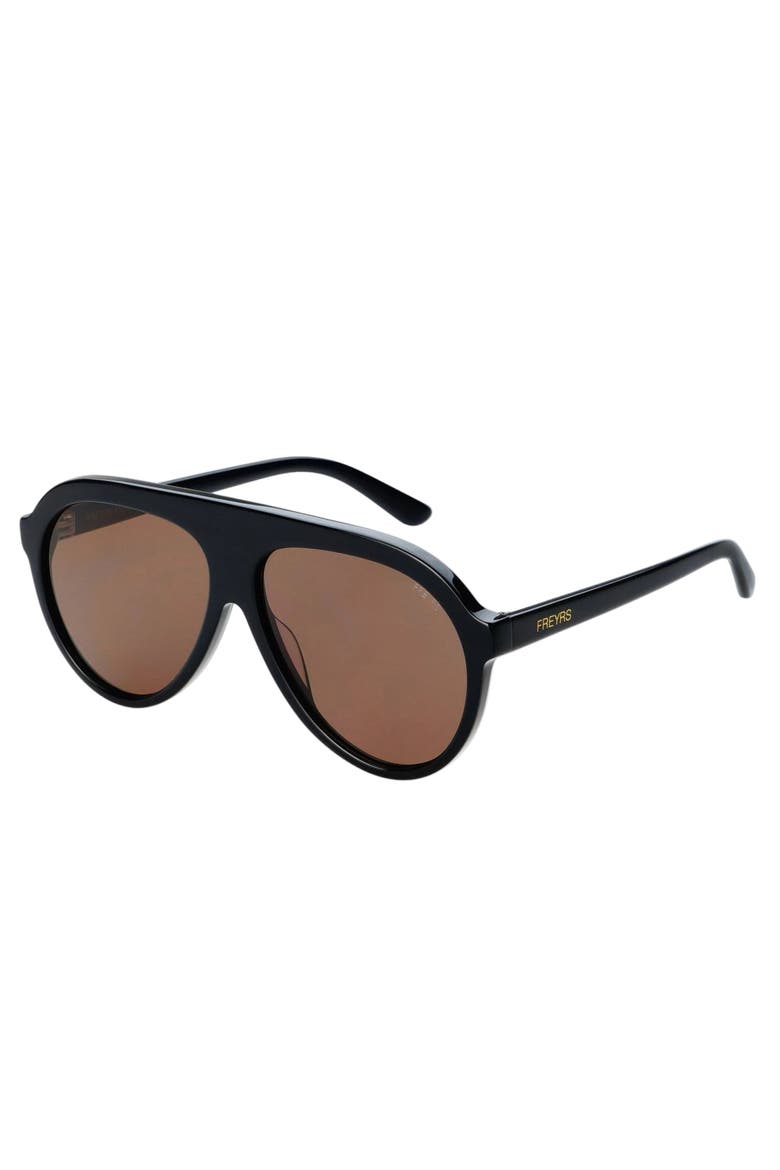 Maxwell Oversized Aviator Sunglasses, Alternate, color, Black