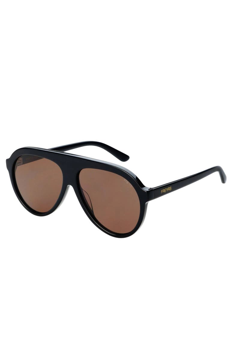 FREYRS Eyewear Maxwell Oversized Aviator Sunglasses, Alternate, color, Black
