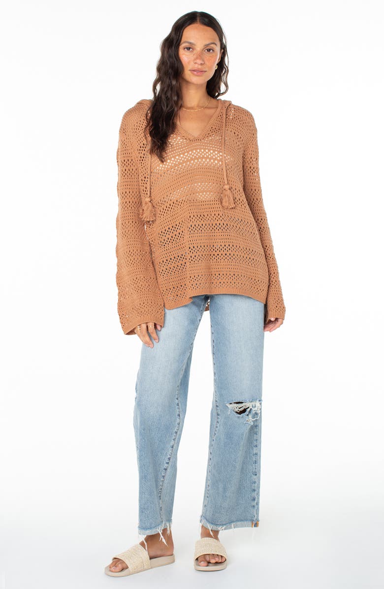 Roxy Hippie Love Open Stitch Hoodie, Alternate, color,