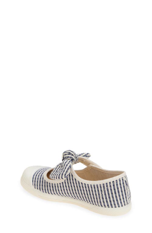 Childrenchic Sofia Mary Jane Flat In Navy Stripes