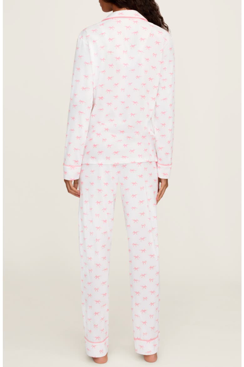 Bows Classic Pima Cotton Pajamas, Alternate, color, WHITE/ WHITE