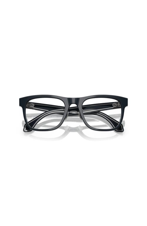 Giorgio Armani 53mm Square Optical Glasses In Black