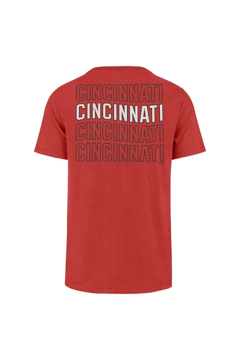 Men's '47 Red Cincinnati Reds Hang Back Franklin T-Shirt, Alternate, color, Red