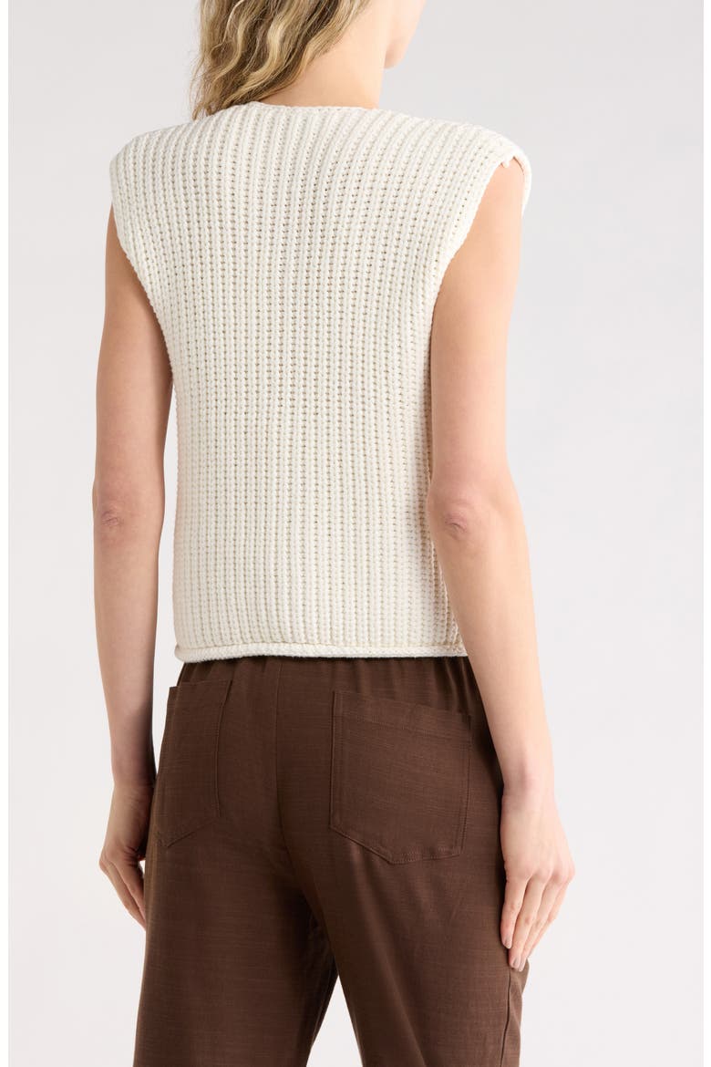 Button Shaker Cardi Vest, Alternate, color, IVORY