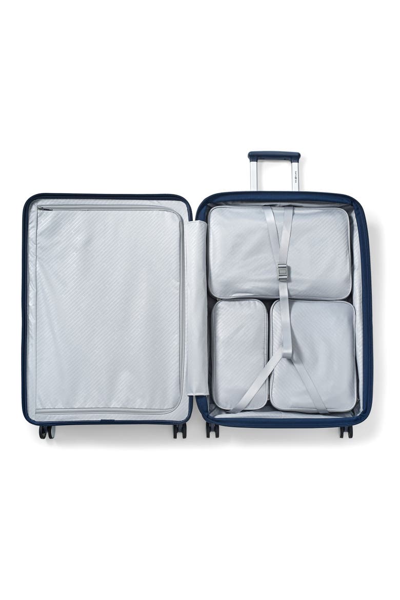 Paralux Expandable 28" Large Checked Spinner Luggage, Alternate, color, Midnight Navy