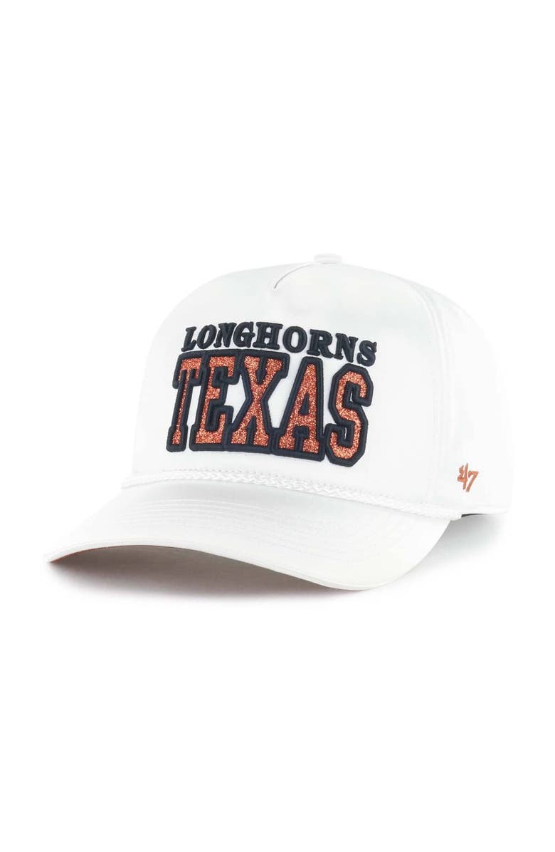 '47 Women's '47 White Texas Longhorns Outspoken Hitch Adjustable Hat, Alternate, color, White