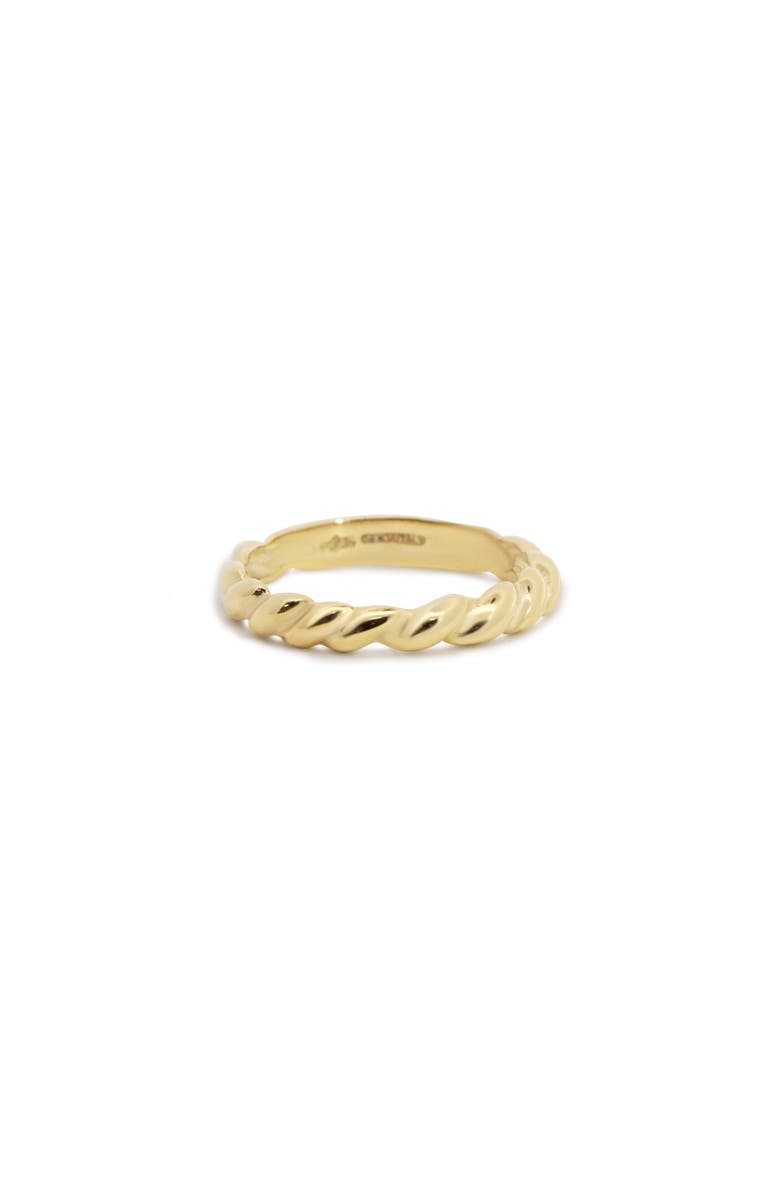 The Lovery Fine Jewelry Thick Twisted Gold Band, Main, color, Yellow Gold
