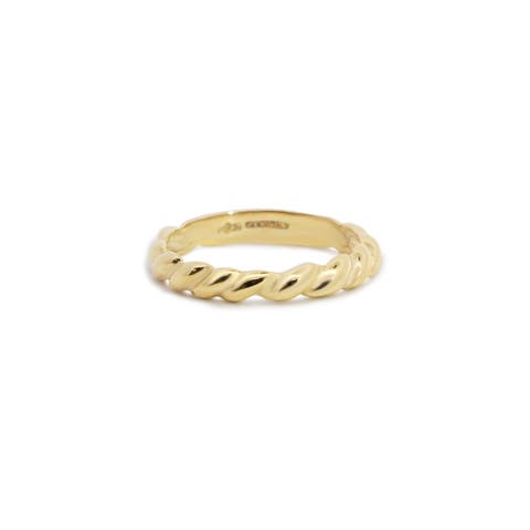 Thick Twisted Gold Band