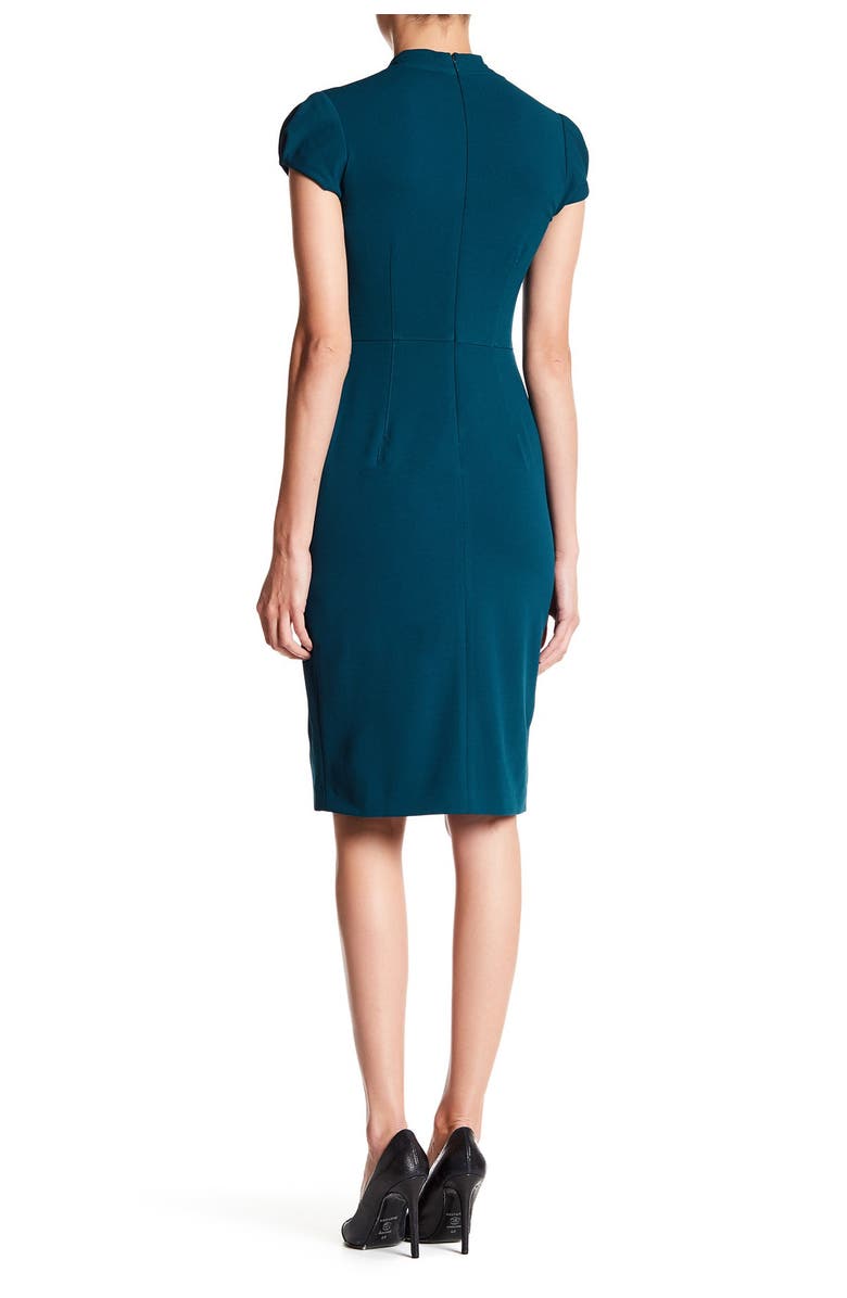 Betsey Johnson Puffed Sleeve Scuba Sheath Dress, Alternate, color,