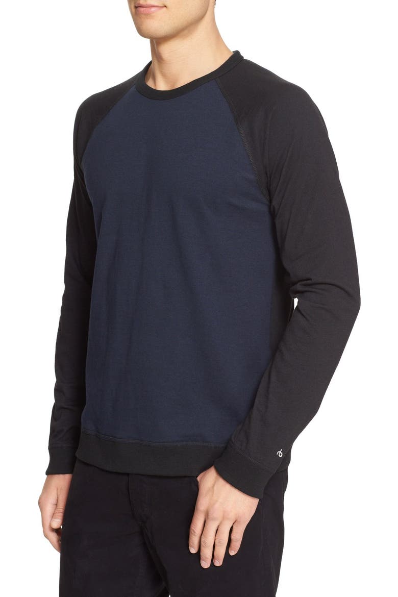 Colorblock Raglan Sleeve T-Shirt (Nordstrom Exclusive), Alternate, color, NAVY/ BLACK
